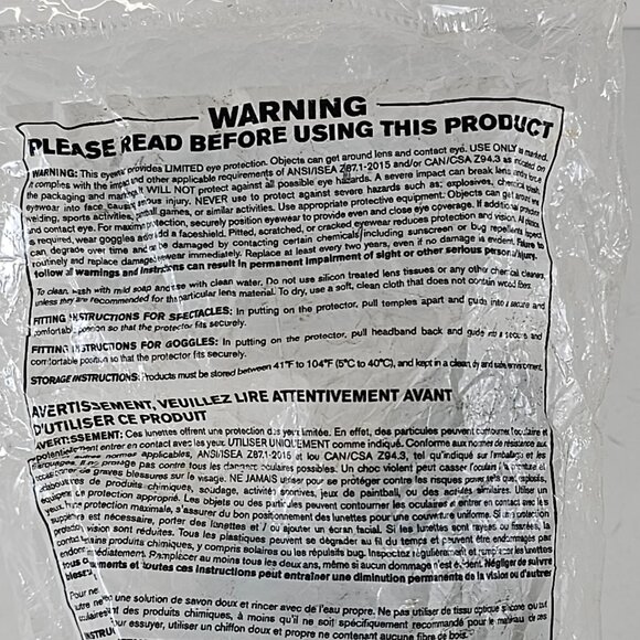 Bouton Optical Clear Anti-Scratch Anti-Fog Safety Goggles Contempo Style - Picture 7 of 8